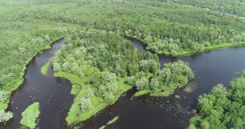 Aerial View of Island